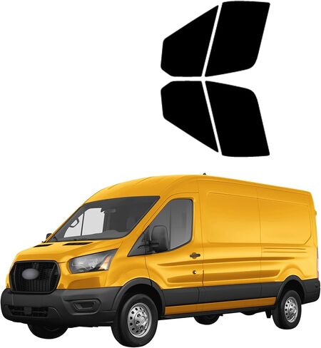 مجموعة ألوان مسبقة القطع من فيلم كربون نانو لسيارة Ford Transit Van 150 Mid Roof 2015-2025 للسائق والركاب التي تعمل بنظام Windows مقطوعة حسب الطلب لتناسب نوافذك.. (50% الكل) in Kuwait