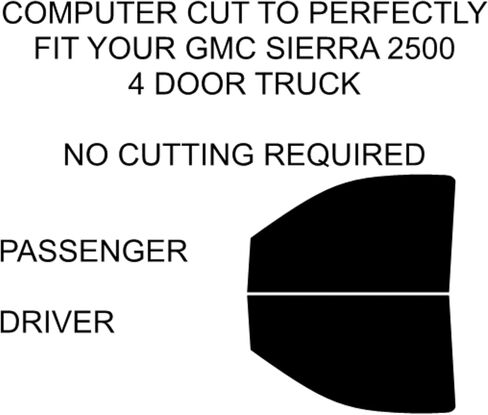 No Cutting Required — This precut Window Tint kit is Designed specifically for 2020-2026 GMC Sierra 2500 4 Door Truck Models. Precision-Cut Patterns Ensure an Exact fit. (20% Medium) in Saudi Arabia