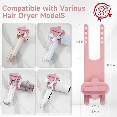 Cord Organizer Strap for Hair Dryer, Innovative Hair Dryer Cord Adjustable Organizer Straps, Soft Silicone Winder Organizer Wire Wrapper, Compatible with Most Hair Dryers (Dark Gray) in Saudi Arabia