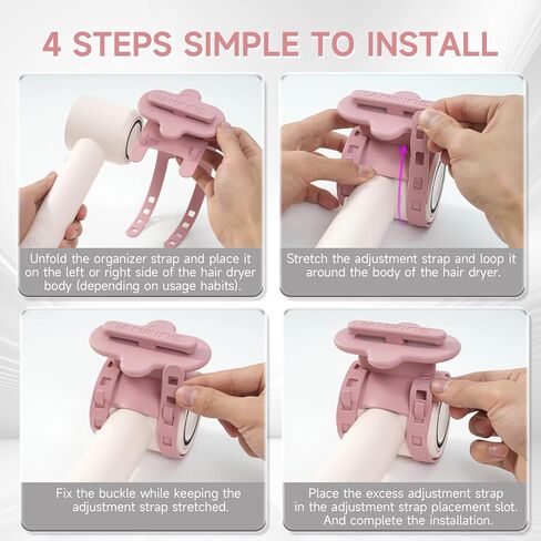 Cord Organizer Strap for Hair Dryer, Innovative Hair Dryer Cord Adjustable Organizer Straps, Soft Silicone Winder Organizer Wire Wrapper, Compatible with Most Hair Dryers (Dark Gray) in Saudi Arabia