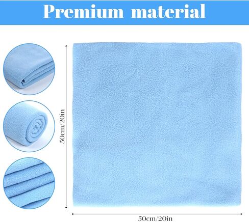 20 Pcs Knitted Polar Fleece Fabric 20 x 20 Inch Solid Color Anti Pill Plush Fabric, Patchwork Polyester Fleece Cloth for Blanket, Sewing, Clothes, DIY Crafts in Kuwait