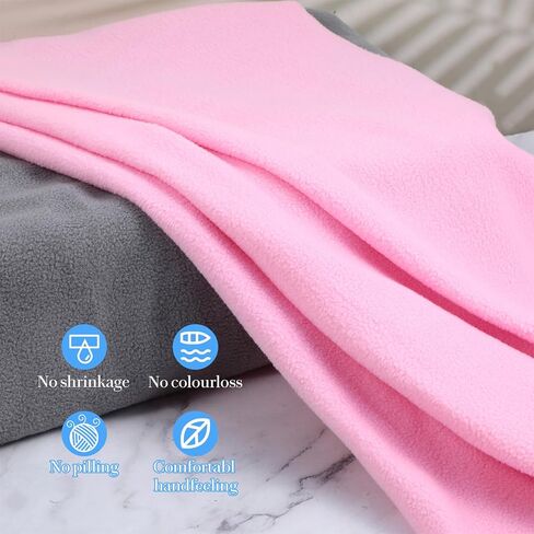 20 Pcs Knitted Polar Fleece Fabric 20 x 20 Inch Solid Color Anti Pill Plush Fabric, Patchwork Polyester Fleece Cloth for Blanket, Sewing, Clothes, DIY Crafts in Kuwait