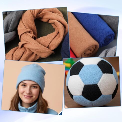 20 Pcs Knitted Polar Fleece Fabric 20 x 20 Inch Solid Color Anti Pill Plush Fabric, Patchwork Polyester Fleece Cloth for Blanket, Sewing, Clothes, DIY Crafts in Kuwait