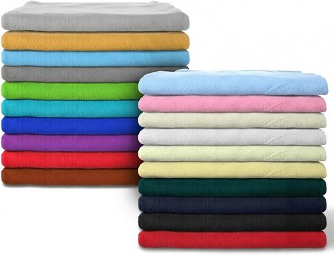 20 Pcs Knitted Polar Fleece Fabric 20 x 20 Inch Solid Color Anti Pill Plush Fabric, Patchwork Polyester Fleece Cloth for Blanket, Sewing, Clothes, DIY Crafts in Kuwait