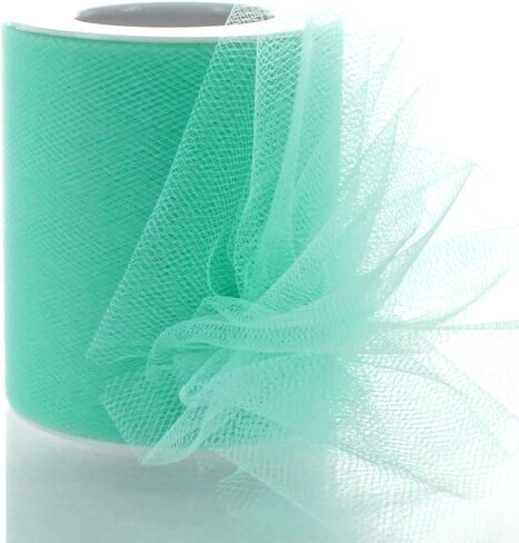 3" Premium Tulle Fabric Roll for Crafts, Wedding, Party Decorations, Gifts - White 25 Yard Spool in Kuwait