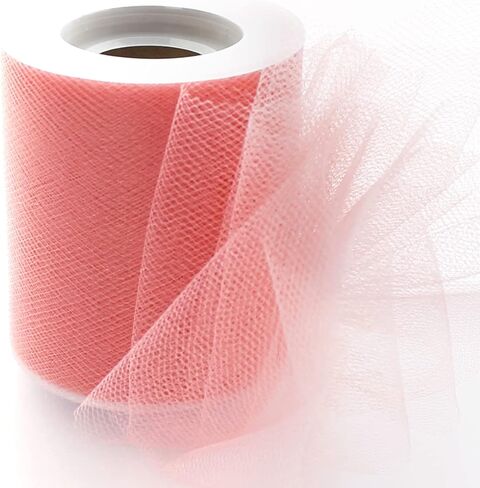 3" Premium Tulle Fabric Roll for Crafts, Wedding, Party Decorations, Gifts - White 25 Yard Spool in Kuwait