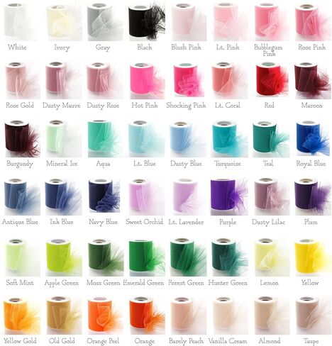 3" Premium Tulle Fabric Roll for Crafts, Wedding, Party Decorations, Gifts - White 25 Yard Spool in Kuwait