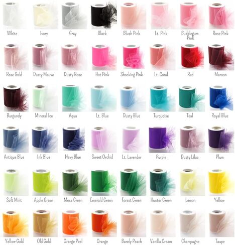 3" Premium Tulle Fabric Roll for Crafts, Wedding, Party Decorations, Gifts - White 25 Yard Spool in Kuwait