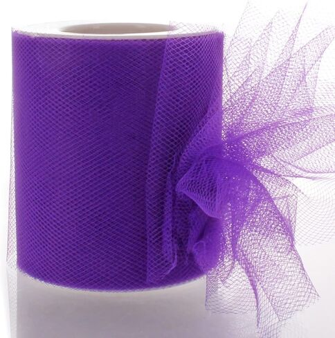 3" Premium Tulle Fabric Roll for Crafts, Wedding, Party Decorations, Gifts - White 25 Yard Spool in Kuwait