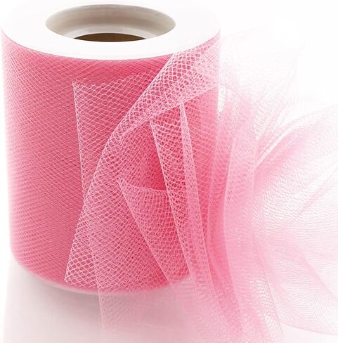 3" Premium Tulle Fabric Roll for Crafts, Wedding, Party Decorations, Gifts - White 25 Yard Spool in Kuwait