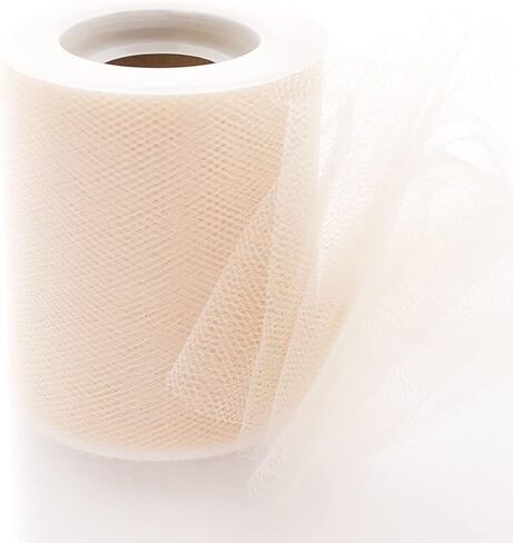 3" Premium Tulle Fabric Roll for Crafts, Wedding, Party Decorations, Gifts - White 25 Yard Spool in Kuwait
