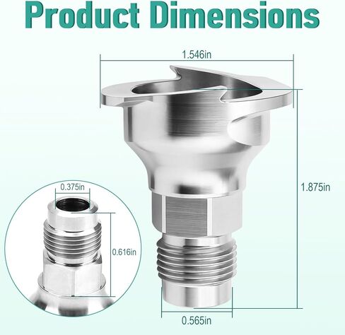 Big Peng Universal 26046 PPS 2.0 Spray Gun Adapter #S15 | 3/8 Inch Male 19 Thread BSP | Compatible with 3M & Multiple Paint Gun Brands in Saudi Arabia