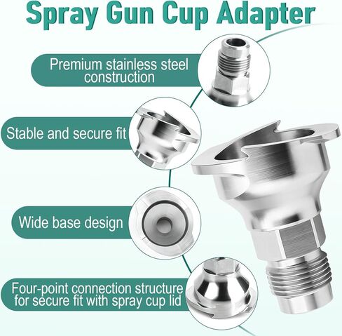 Big Peng Universal 26046 PPS 2.0 Spray Gun Adapter #S15 | 3/8 Inch Male 19 Thread BSP | Compatible with 3M & Multiple Paint Gun Brands in Saudi Arabia