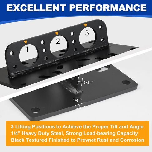 Heavy Duty LS Engine Lift Plate - Universal Engine Hoist Plate for LS/SBC/BBC/Ford Engines, 3 Lift Points Angle Adjustment, 6mm Alloy Steel with Complete Hardware Kit in Saudi Arabia