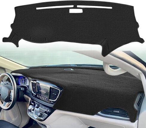 Dash Cover Mat Custom Fit for Chrysler Pacifica Hybrid w/Charging Indicator Lights w/o Speaker Dashboard Pad Cap Carpet Protector K326B in Kuwait