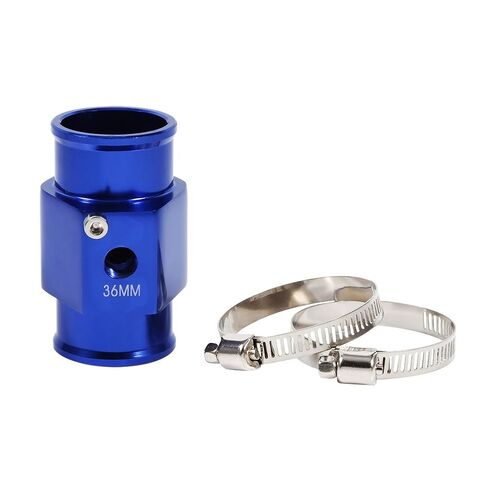 Alomejor Blue Water Temperature Joint Pipe Adapter, Aluminum Alloy, Inline Use with 1/8 NPT Sensor, Fits 36mm I.D. Hose for Vehicle Temperature Measurement in Saudi Arabia