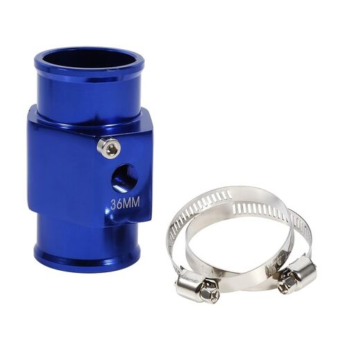 Alomejor Blue Water Temperature Joint Pipe Adapter, Aluminum Alloy, Inline Use with 1/8 NPT Sensor, Fits 36mm I.D. Hose for Vehicle Temperature Measurement in Saudi Arabia