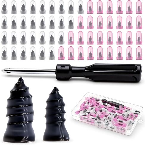 61PCS Tire Repair Rubber Nail - Vacuum Tire Repair Kits with Spiral Rubber Nails & Fast Tool for Self-Service Puncture Repair, Fits Car, Motorcycle, Truck, Tractor in Kuwait