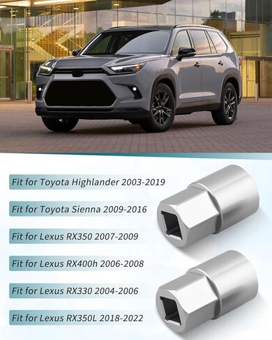 51942-28010 CNC Spare Tire Socket Tool, Upgrade Stainless Steel Spare Wheel Handle Fit for Toyota Lexus Highlander Sienna Models in Saudi Arabia