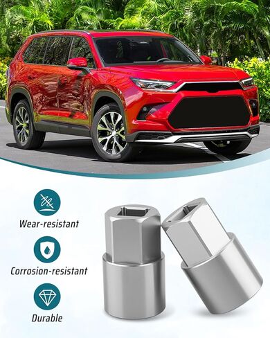 51942-28010 CNC Spare Tire Socket Tool, Upgrade Stainless Steel Spare Wheel Handle Fit for Toyota Lexus Highlander Sienna Models in Saudi Arabia