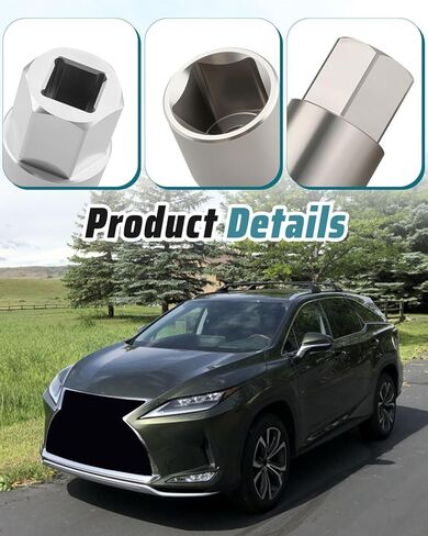 51942-28010 CNC Spare Tire Socket Tool, Upgrade Stainless Steel Spare Wheel Handle Fit for Toyota Lexus Highlander Sienna Models in Saudi Arabia