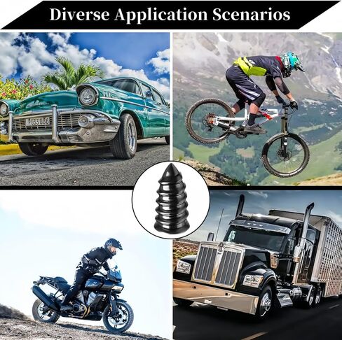 100 Pcs Tire Repair Rubber Nails Kit,Rubber Screws Fast Tool Self-Service Suitable for Car Motorcycle Jeep Tire Puncture Repair,with Box and Screwdriver in Saudi Arabia