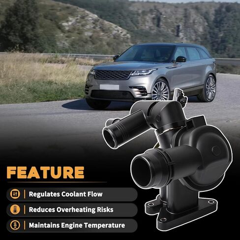 Thermostat Housing Fit For Land Rover Range Rover 2018-2023 Fit For Land Rover Defender 2020-2023 Fit For Land Rover Discovery 2018-2024 Replaces LR106640 LR093328 JDE39956 JDE40748 in Saudi Arabia