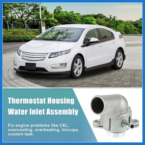 Engine Coolant Thermostat Housing Assembly for Chevrolet Aveo 2004-2010 for Chevy Aveo5 for Pontiac Wave 2005-2008 96143939 902-109 96407677 96460002 Silver Tone Auto Accessories in Kuwait