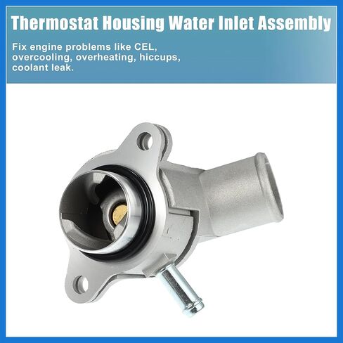 Engine Coolant Thermostat Housing Assembly for Chevrolet Aveo 2004-2010 for Chevy Aveo5 for Pontiac Wave 2005-2008 96143939 902-109 96407677 96460002 Silver Tone Auto Accessories in Kuwait