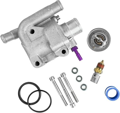 مجموعة مبيت ترموستات من الألومنيوم المصبوب متوافقة مع Zetec Ford Focus Escort Contour Escape Cougar ZX2 SVT 95-04 2.0 DOHC مع مستشعر درجة حرارة التبريد Solido Frio in Kuwait