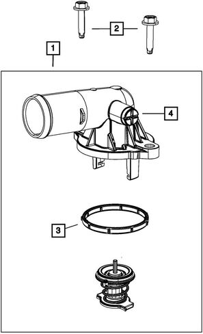 Mopar 68136754AA HOUSING THERMOSTAT in Kuwait