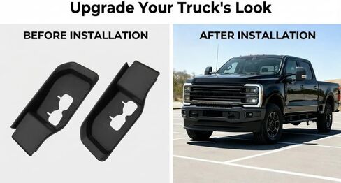 time secret Trailer Hitch Hole Cover forf Ford F-250, F-350, F-450,F-550, F-600 Super Duty 2023 2024 2025 Front Bumper License Plate Bracket Tow Hook Cover Trim Replaces PC3Z8310AA PC3Z8311AA in Saudi Arabia