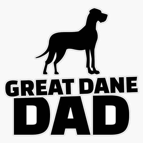 MAGNET Great Dane Dad Magnetic Sticker Vinyl Waterproof Magnet Decal Car 5" in Kuwait