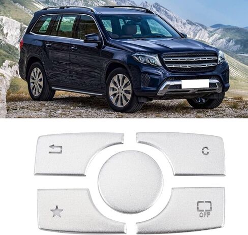 ملصقات غطاء أزرار الوسائط المتعددة من سبائك الألومنيوم لسيارة Mercedes Benz ML GL Class 2015-2019 in Kuwait