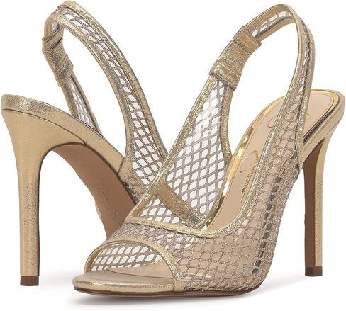 صندل Jessica Simpson نسائي Jaisey بكعب عالٍ، شفاف/ذهبي، 10 in Saudi Arabia