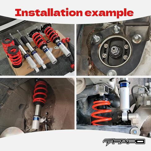 FAPO Adjustable Height Coilover for Hyundai Veloster 1st Gen FS 2011-2018 Mono-Tube Shock Suspension Strut Lowering Kit in Kuwait