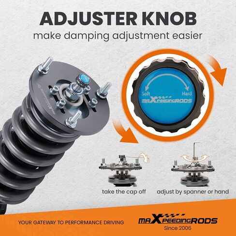 maXpeedingrods Coilover for BMW 3 Series E36 1990-1999, 24 Levels Rebound Damping Adjustable Coilovers Suspension Kit, Height Adjustable Shock Absorber Struts, Lowering Kit T7 Upgrade Racing Series in Kuwait