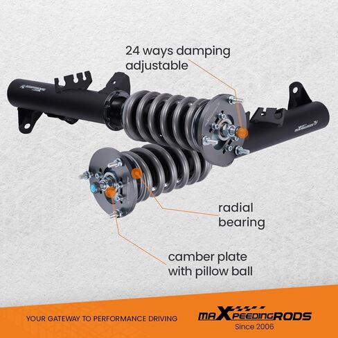 maXpeedingrods Coilover for BMW 3 Series E36 1990-1999, 24 Levels Rebound Damping Adjustable Coilovers Suspension Kit, Height Adjustable Shock Absorber Struts, Lowering Kit T7 Upgrade Racing Series in Kuwait