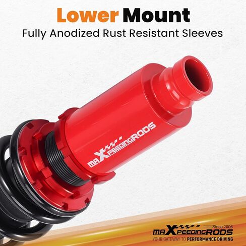 maXpeedingrods Front Coilovers for Honda Civic 1988-2000, for Honda CRX 1988-1991, for Del Sol 1992-1995, for Acura Integra 1990-2001, 24 Levels Damper Adjustable Coilovers Suspension Lowering Kit in Kuwait