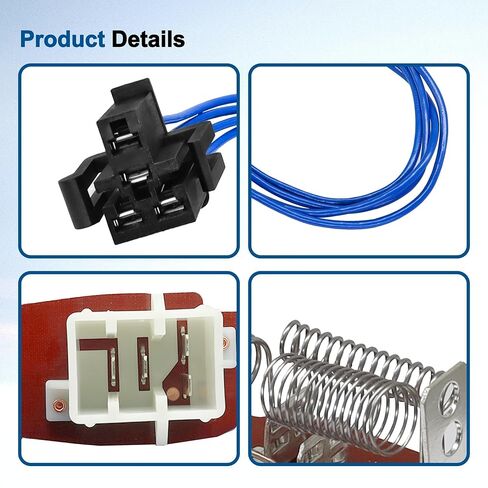 مقاوم محرك منفاخ HVAC مع وصلة سلكية تناسب Ford E-150 E-250 E-350 E-450 E-550 F-250 F-350 F-450 F-550 Econoline استبدال # 4C2Z19A706AA F6UZ19A706A in Kuwait