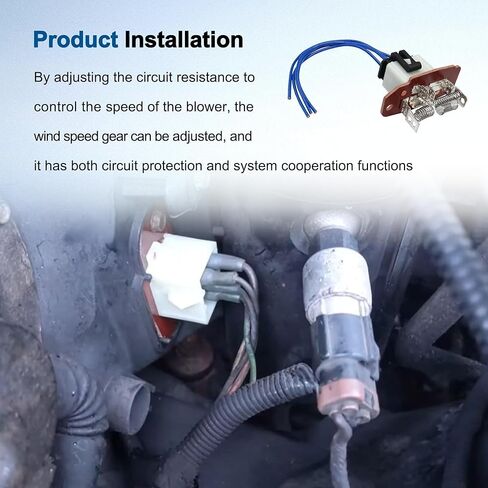 مقاوم محرك منفاخ HVAC مع وصلة سلكية تناسب Ford E-150 E-250 E-350 E-450 E-550 F-250 F-350 F-450 F-550 Econoline استبدال # 4C2Z19A706AA F6UZ19A706A in Kuwait