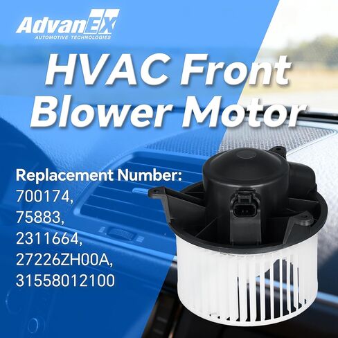 700174 محرك منفاخ أمامي لسخان HVAC متوافق مع 2004-2010 إنفينيتي QX56 2005-2015 نيسان أرمادا 2004-2015 تيتان استبدال 2311664 27226ZH00A in Kuwait