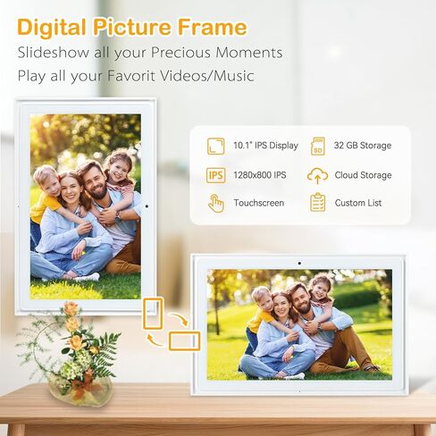 10.1" Smart Digital Calendar Wall Touch Screen, Wi-Fi Sync, Family Duty Chore Charts, Meal Planner, to Do List, Smart home organizer, No Subscription Fee, Built-in 5MP Camera for Video Calls, Interactive Electronic Digital Photo Frame, Desk stand & Wall M in Saudi Arabia