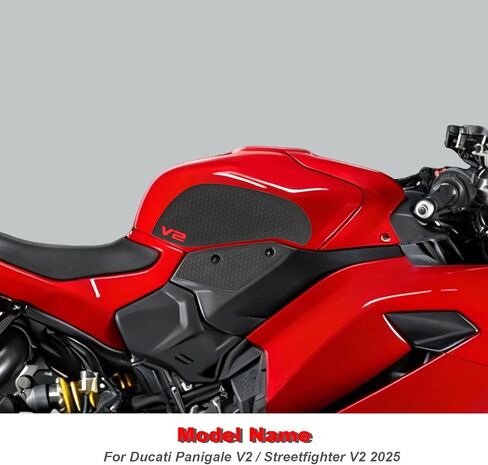 Motorcycle Side Gas Fuel Tank Traction Pad Decal Rubber Side Knee Grip Protector Sticker Decals Moto for Ducati Panigale V2 / Streetfighter V2 2025 in Kuwait