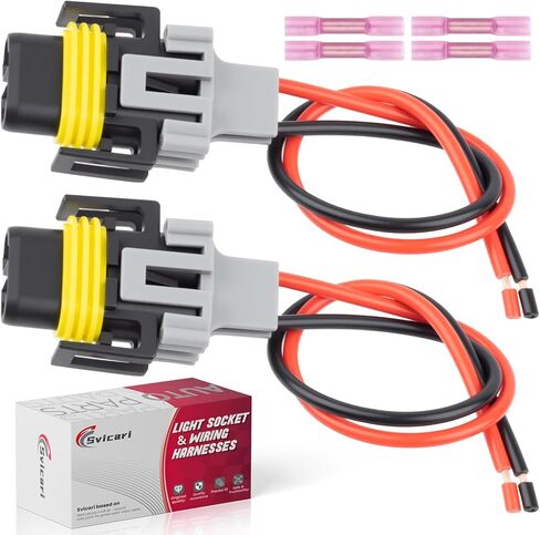 High/Low Beam Headlights Pigtail Connector Wire Harness Fit for Freightliner Cascadia 2008-2017 Replace OE A0651907002 2Wire 2PCS in Kuwait