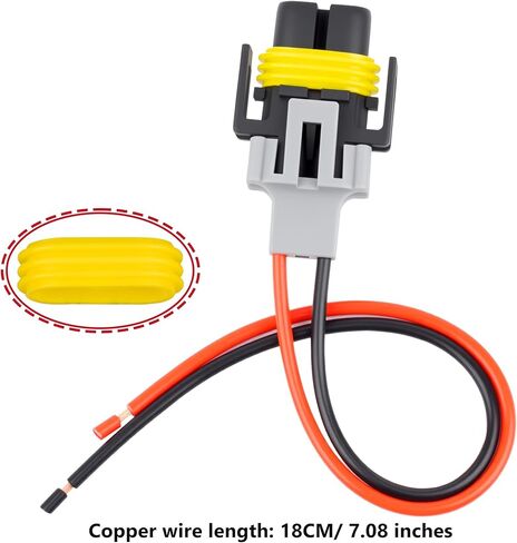 High/Low Beam Headlights Pigtail Connector Wire Harness Fit for Freightliner Cascadia 2008-2017 Replace OE A0651907002 2Wire 2PCS in Kuwait