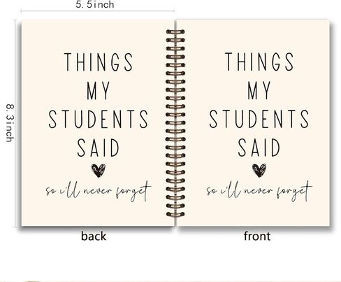 Teacher Notebook Journals,Teacher Gift Spiral Notebook,Thank You Gift for Teacher, Teacher Appreciation Gifts,Teacher Notebook for School Supplies, Home Office,Back to School Supplies 5.5x8.3 in Saudi Arabia