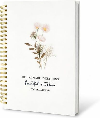 Bible Journal for Women – Prayer Journal for Woman & Bible Notebook with Lined Pages, Christian Journal for Women for Bible Notes & Study, Hardcover Spiral Journal 5.5 × 8.3 in Saudi Arabia