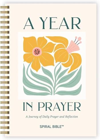 Spiral Bible™ A Year in Prayer | 12 Monthly Themes, Undated 5-Day Format, Guided Prayer Book with Scripture | Reflection Journal for Adults & Teens | 7in x 9in Hardcover Notebook, Floral in Saudi Arabia