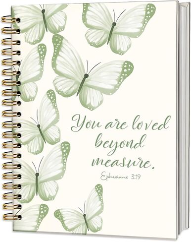 ICEWHITEY Bible Study Journal for Teen Girls,Purple Butterfly Christian Gifts for Women, Bible Study Notebook Prayer Journal for Kids,Cute Purple Butterfly School Spiral Notebooks Supplies,5.5x8.3 in in Saudi Arabia